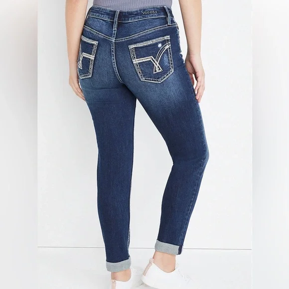 Vigoss Jeans Size 12 Boyfriend Denim Blue Jeans‎ Women’s - Picture 2 of 8